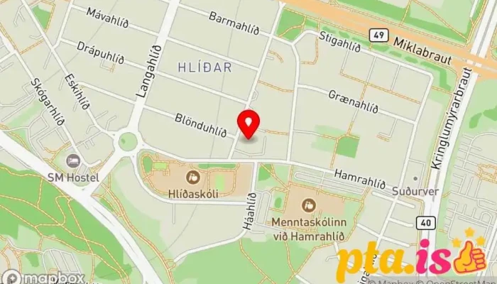 Blindrafelagid Samtok Blindra Og Sjonskertra A Islandi Kort - Reykjavík