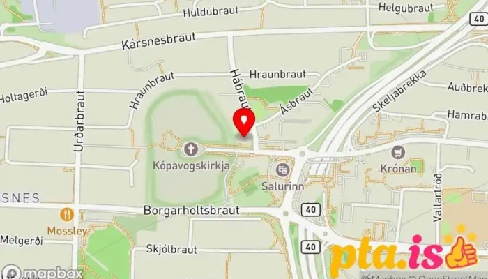Borgir Safnadarheimili Karsnessafnadar Kort - Kópavogur
