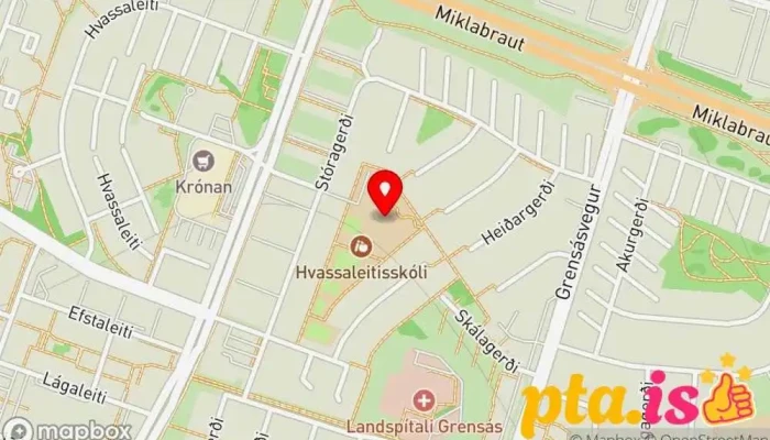 Haaleitisskoli Kort - Reykjavík