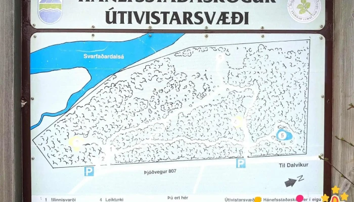 Hanefsstadaskogur Eignakort - Dalvík