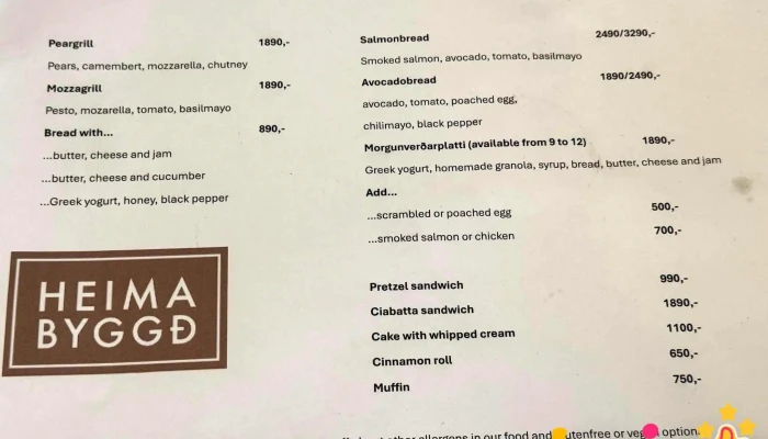 Heimabyggd Matsedill - Ísafjörður