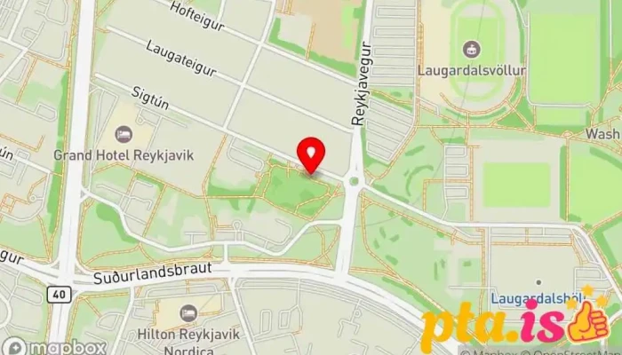 Hvitu Fidrildin Kort - Reykjavík