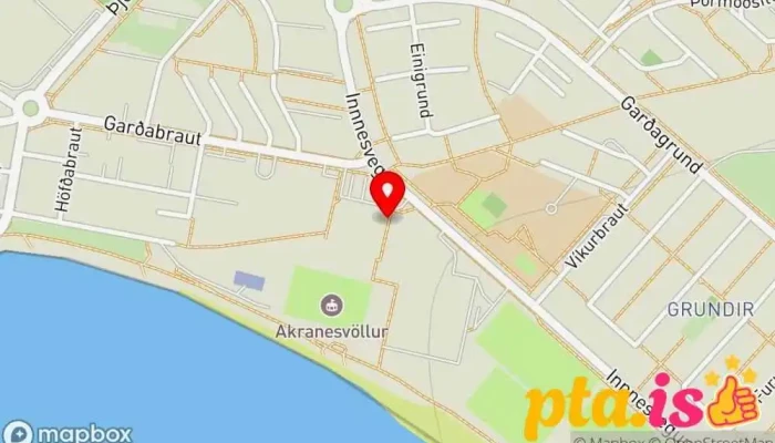 Ithrottamidstodin Jadarsbokkum Kort - Akranes