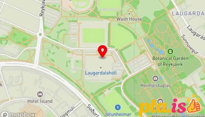 Laugardalsholl Kort - Reykjavík