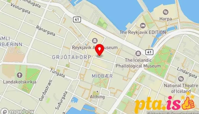 Menningar -   Og Vidskiptaraduneytid Kort - Reykjavík