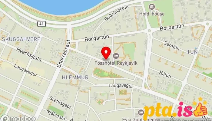 Rikisendurskodun Kort - Reykjavík