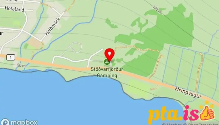 Tjaldsvaedi Stodvarfjardar Kort - Stöðvarfjörður