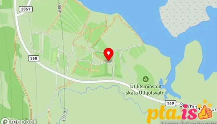 Utilifsmidstod Skata Ulfljotsvatni Kort - Selfoss