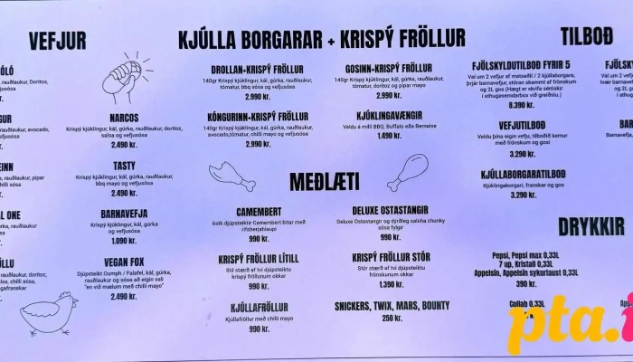 Vefjan -  Matsedill - Kópavogur